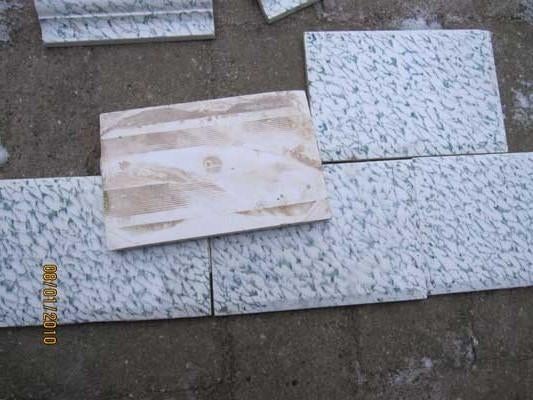 6m2 antieke metrotegels 12x18cm wit groen div randtegels, Ophalen