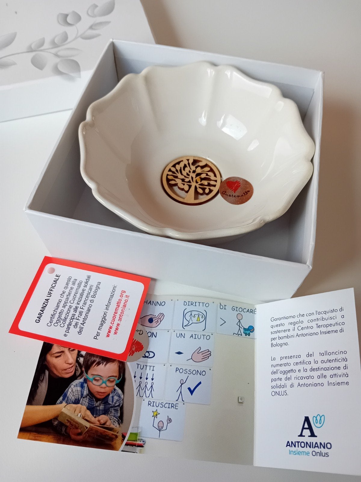 Italiaans Bruidsgeschenk schaaltje Cuorematto, Ophalen of Verzenden