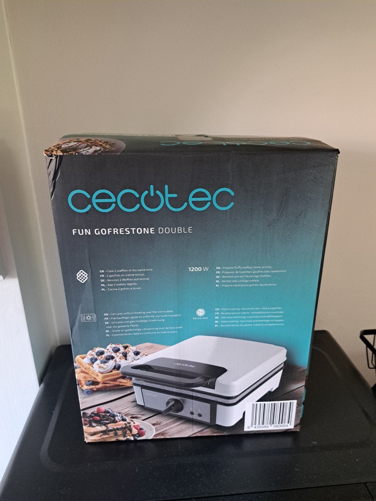 Cecotec Fun Gofrestone Double wafelijzer, Witgoed en Apparatuur, Wafelijzers, Ophalen, Zo goed als nieuw