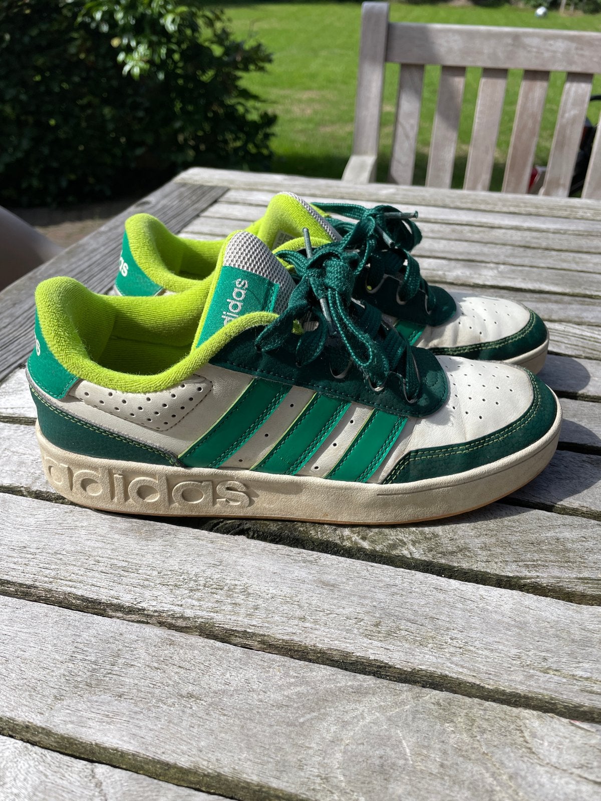 Adidas sneakers groen/wit - Maat 38, Ophalen of Verzenden, Gebruikt, Jongen of Meisje, Sportschoenen