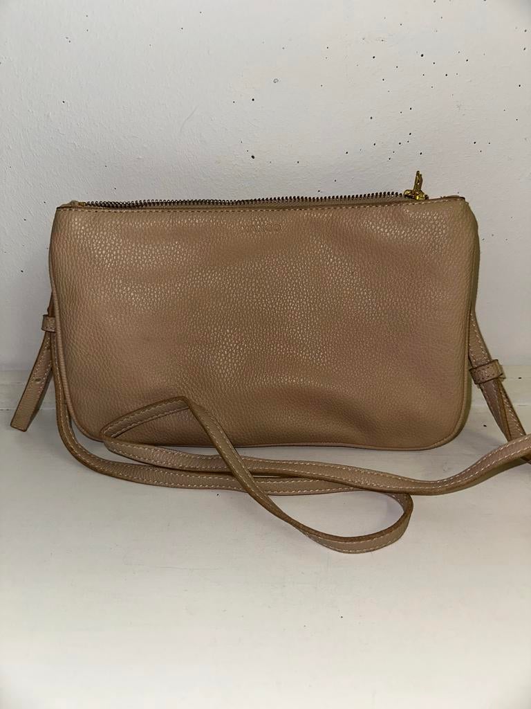 Mango Schoudertas, Ophalen of Verzenden, Zo goed als nieuw, Beige, Schoudertasje
