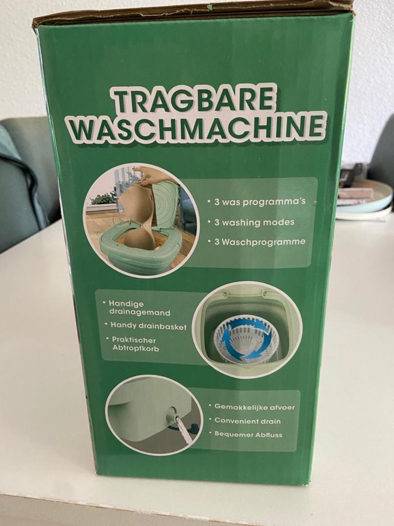 Draagbare wasmachine - Compact en opvouwbaar, Witgoed en Apparatuur, Wasmachines, Minder dan 1200 toeren, Minder dan 85 cm, Minder dan 4 kg