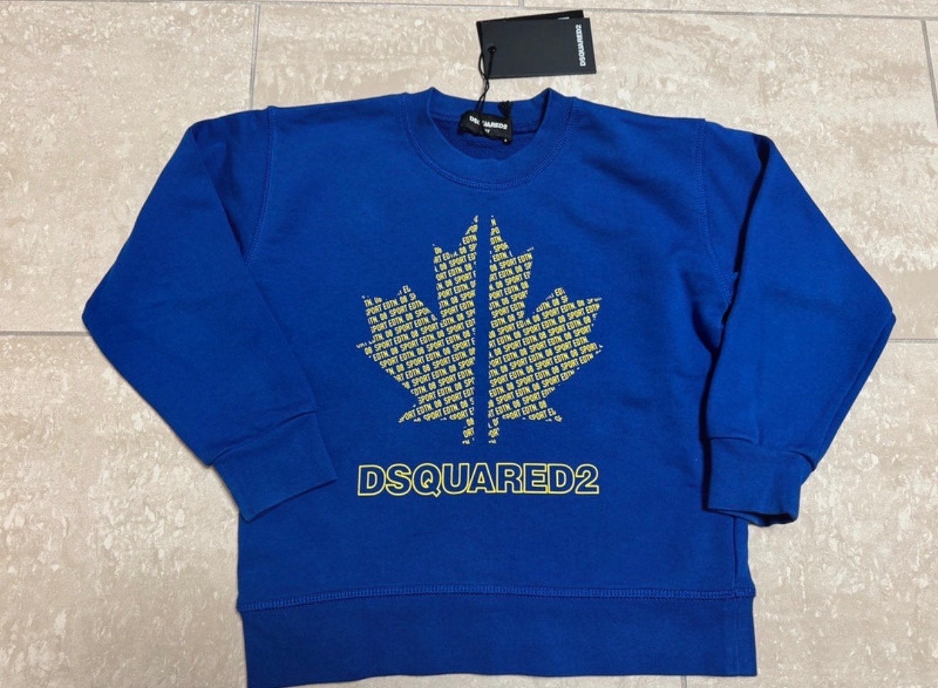 Dsquared2 Kinder Sweatshirt Blauw - maat 6 - 116 Nieuw, Ophalen of Verzenden, Nieuw, Jongen of Meisje