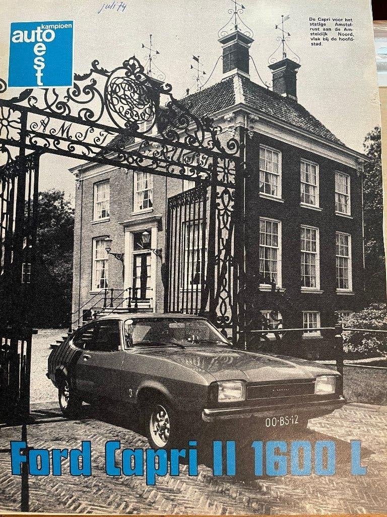 Test van Ford Capri II 1600 L uit Autokampioen 1974, Gelezen, Ford, Ophalen of Verzenden, Autokampioen