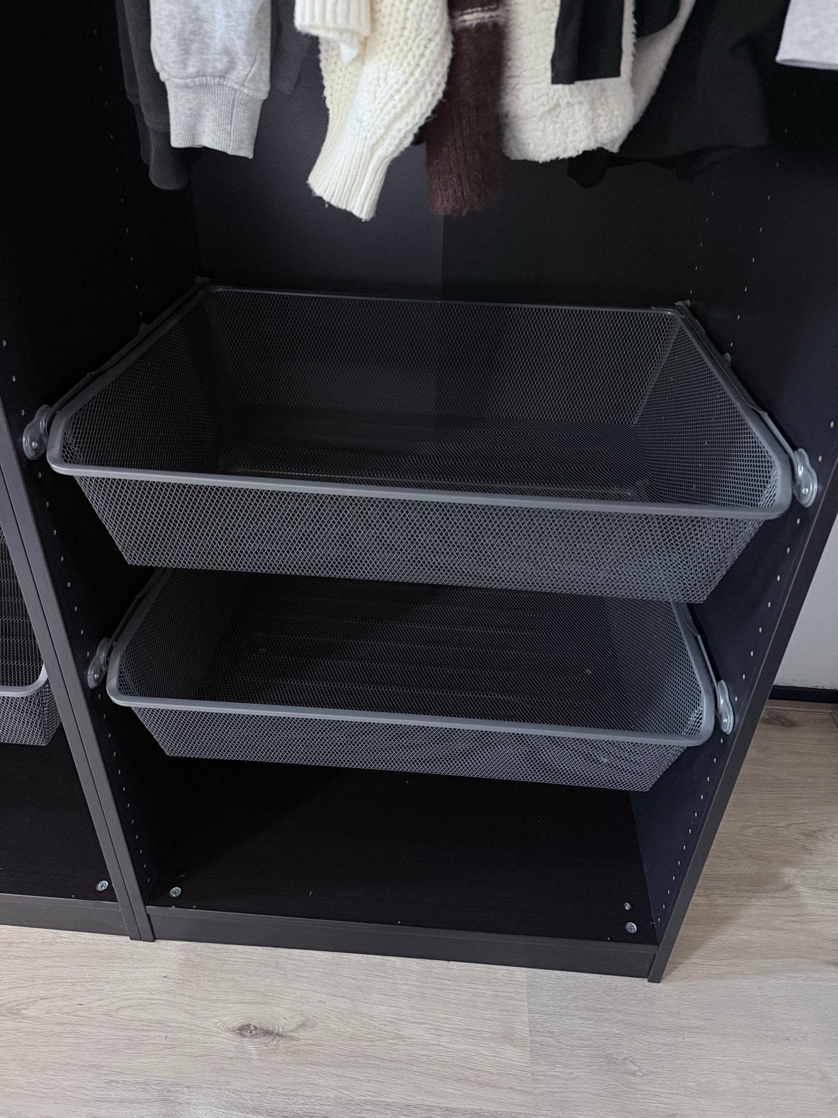 IKEA PAX Uittrekbare manden (3 stuks), Ophalen, Met plank(en), Gebruikt, 50 tot 100 cm