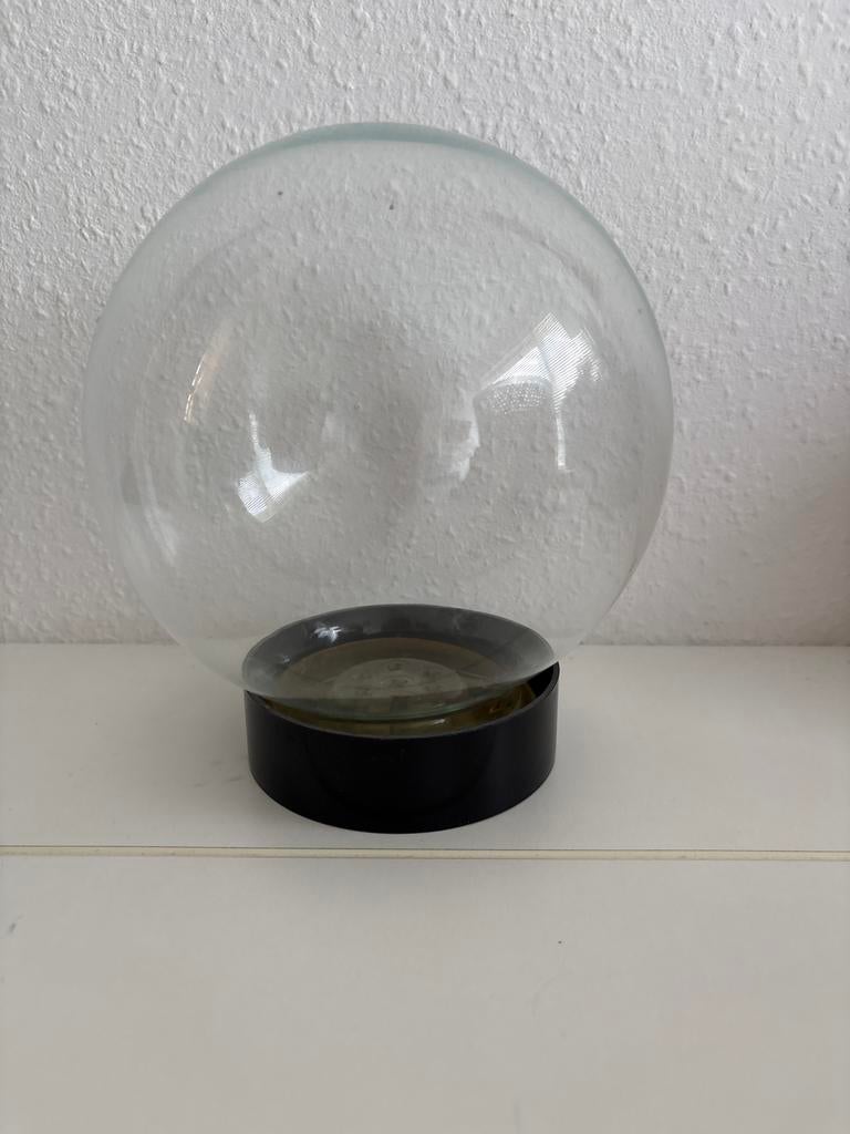 Scheurich bloembol glas met zwarte voet, Ophalen of Verzenden, Zo goed als nieuw