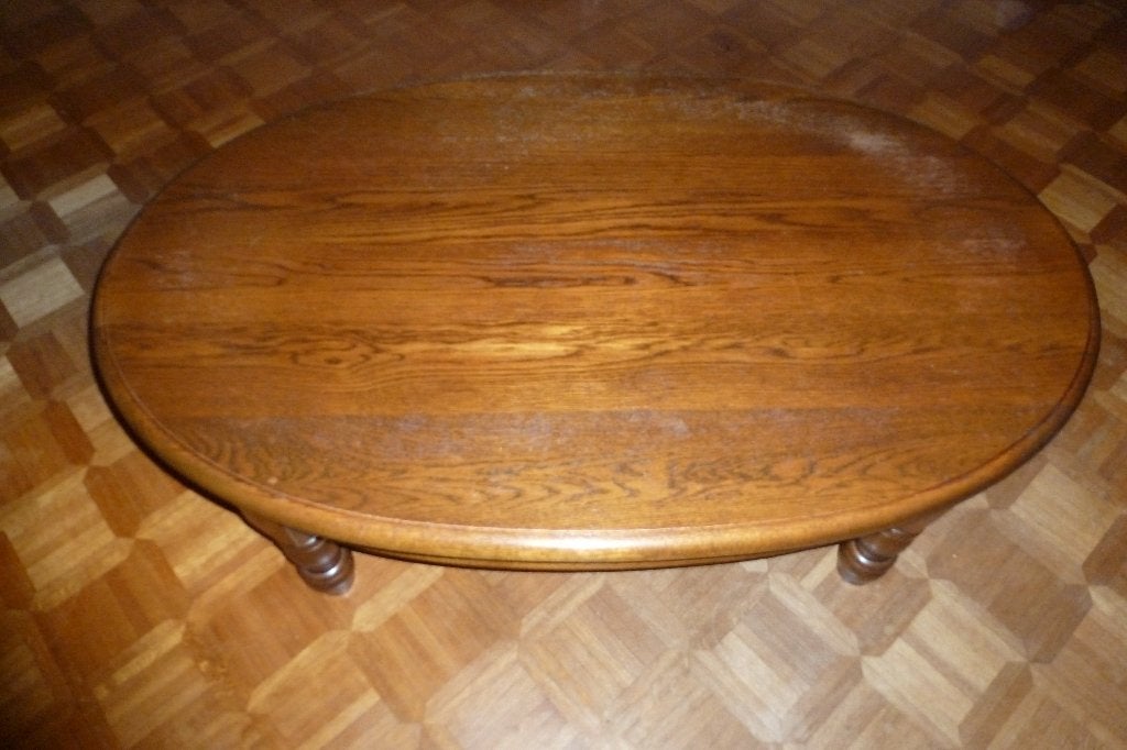 Van zeer goede kwaliteit eikenhouten tafel ovale salontafel, Ophalen, 50 – 75, 100 tot 150 cm, Eikenhout