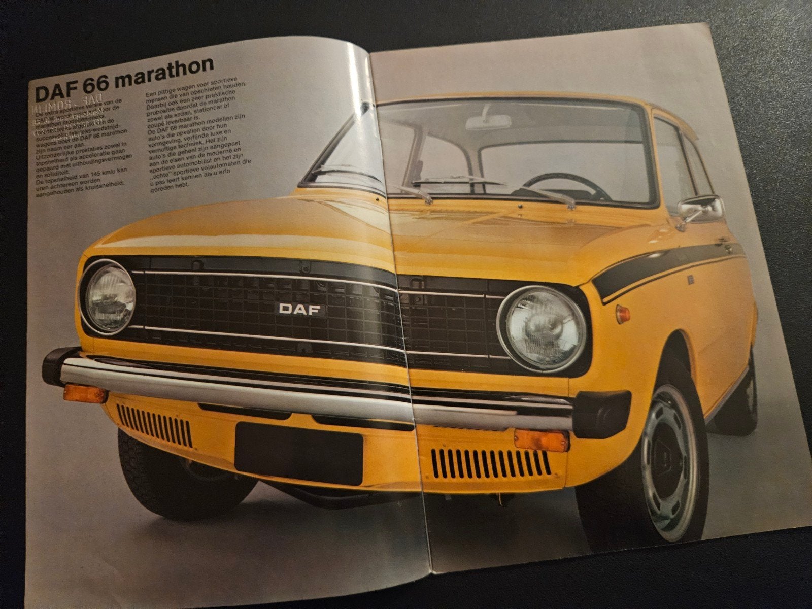 Brochure Daf 66 Marathon 1972, Ophalen of Verzenden, Zo goed als nieuw, Overige merken