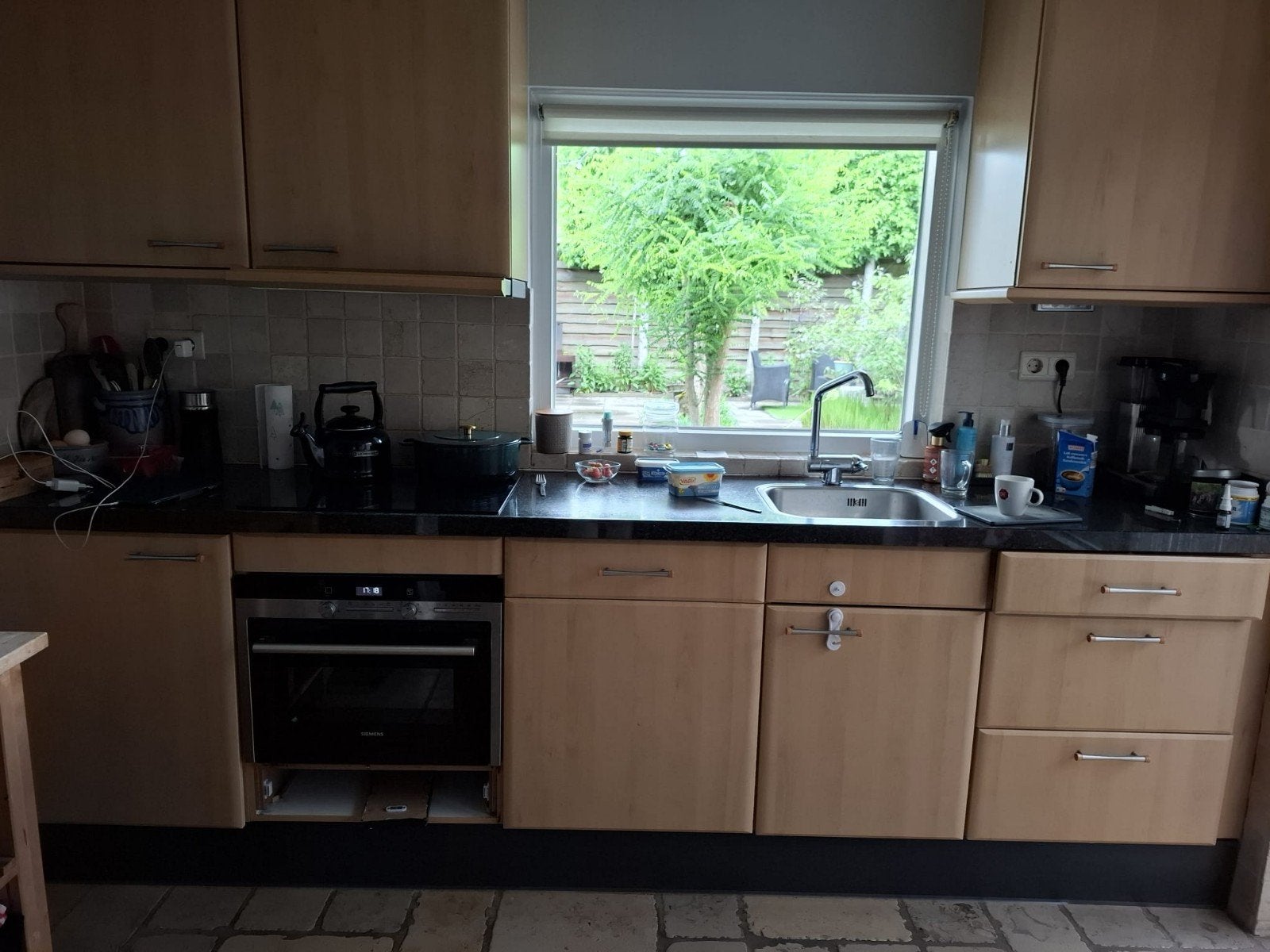 Complete keuken, Gebruikt, Overige materialen, Bruin, Enkelwandige keuken