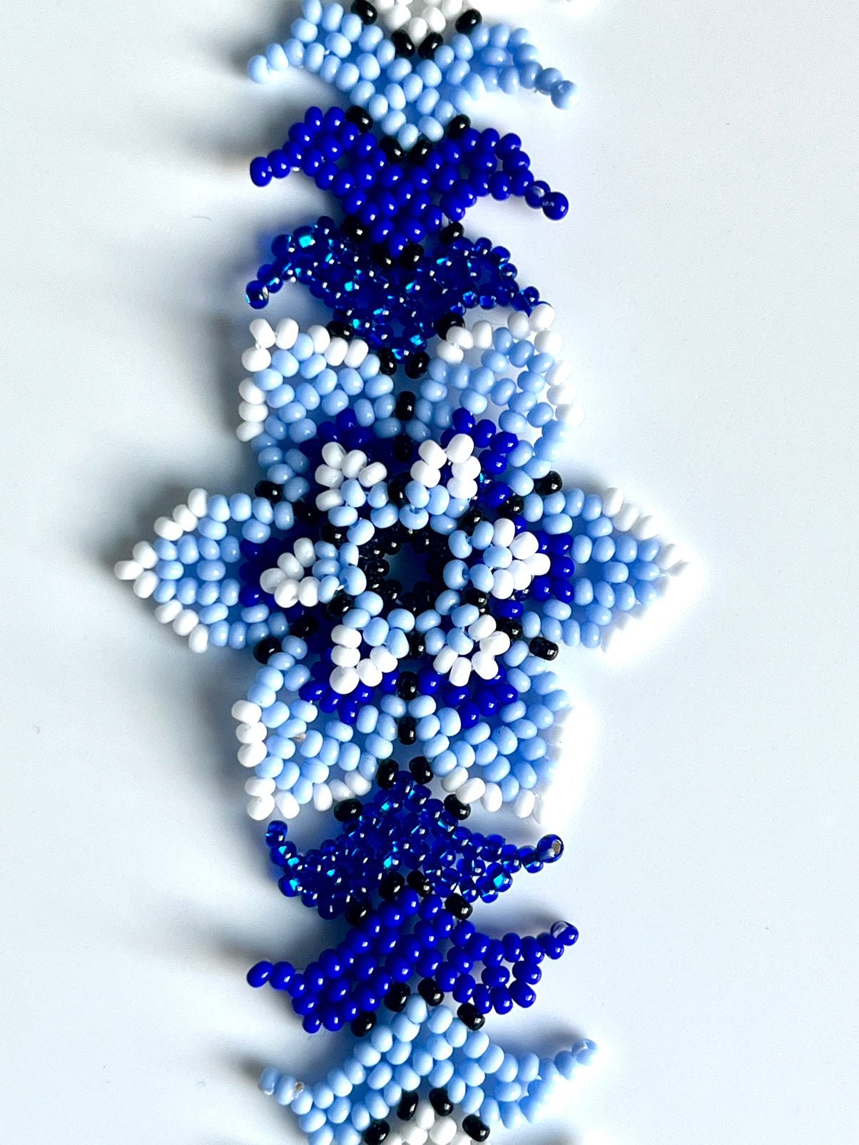 Mooie armband uit Mexico - bloem, kraaltjes - NIEUW!, Ophalen of Verzenden, Nieuw, Blauw, Overige materialen