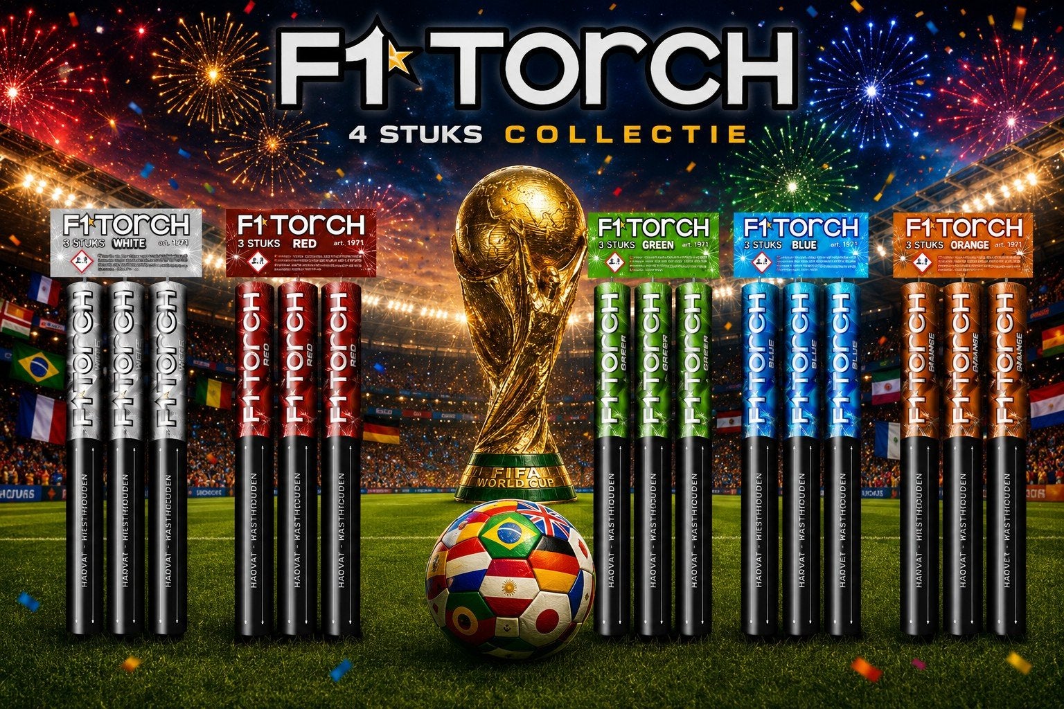 Fakkels Voetbal cat1 vuurwerk, Hobby en Vrije tijd, Feestartikelen, Ophalen, Nieuw, Feestartikel, Overige