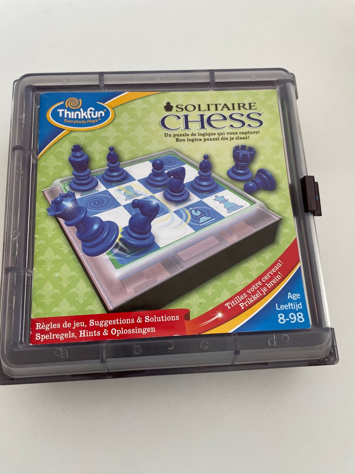 ThinkFun Solitaire Chess - Logica Puzzel Schaakspel, Een of twee spelers, Ophalen, Zo goed als nieuw, Reisspel
