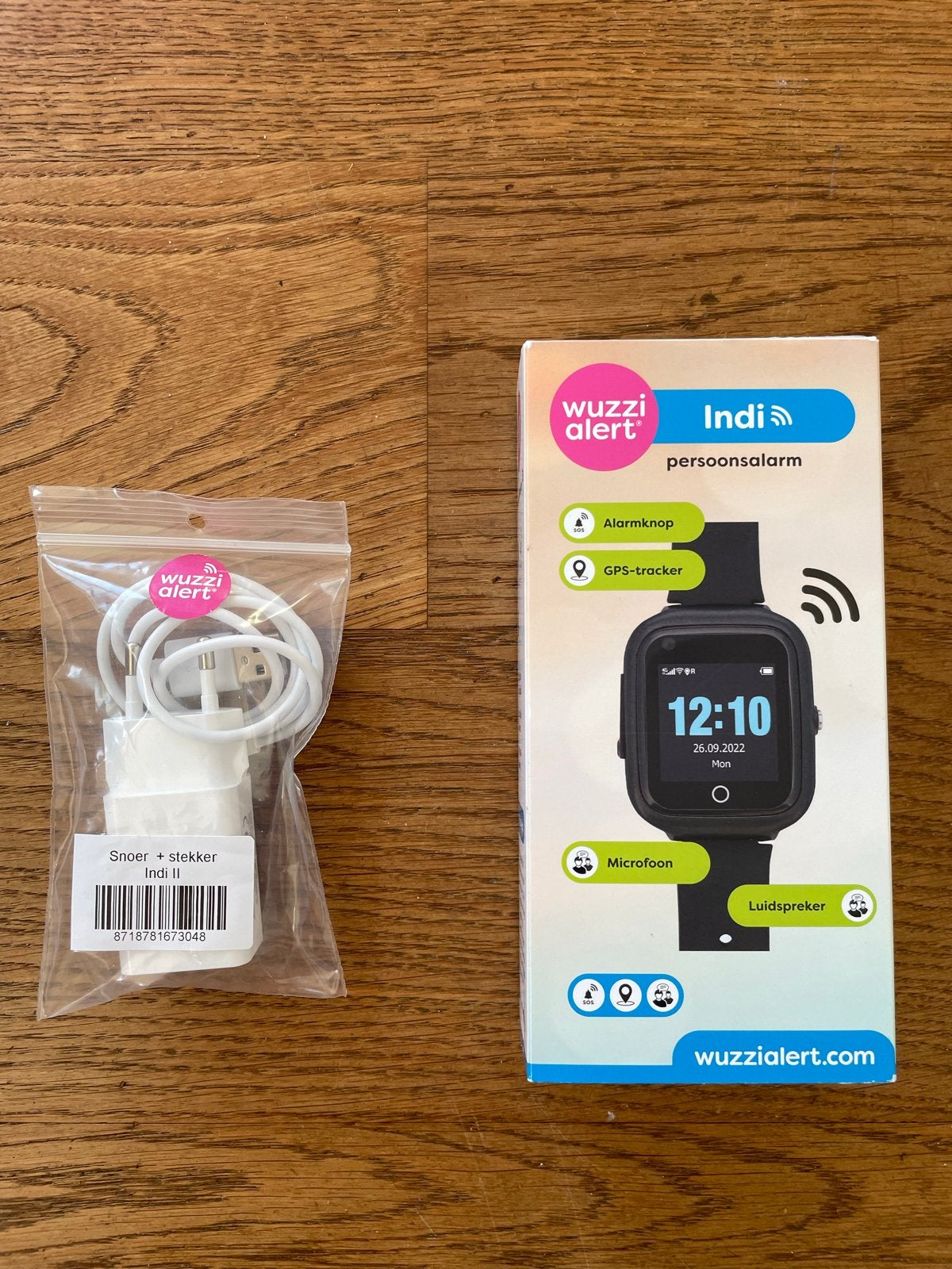 Wuzzi Alert Indi Persoonsalarm Smartwatch GPS Tracker, Zwart, Ophalen of Verzenden, Zo goed als nieuw, GPS