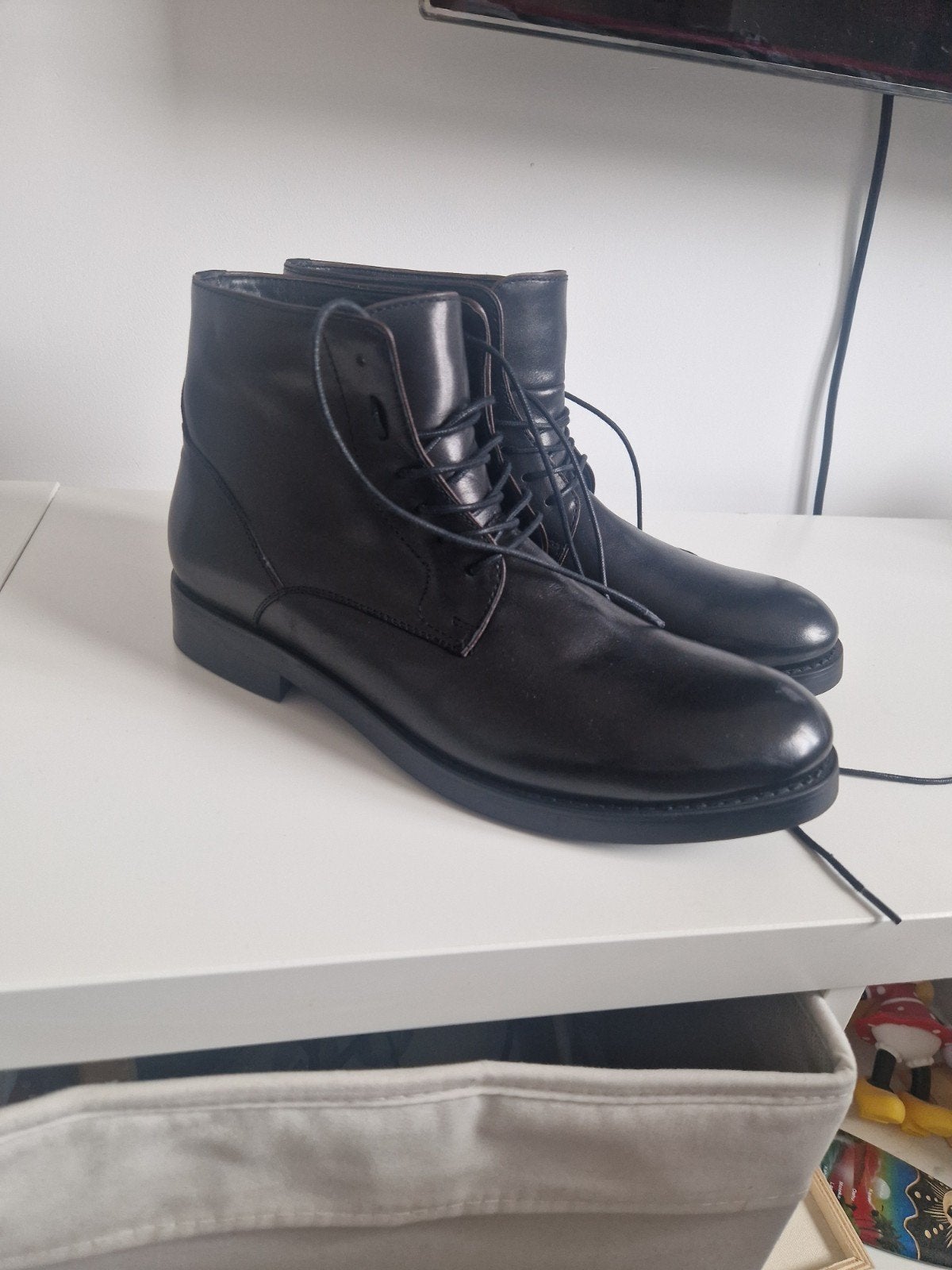 Zwarte leren ALDO boots met warme voering, Zwart, Boots, Ophalen of Verzenden, Zo goed als nieuw