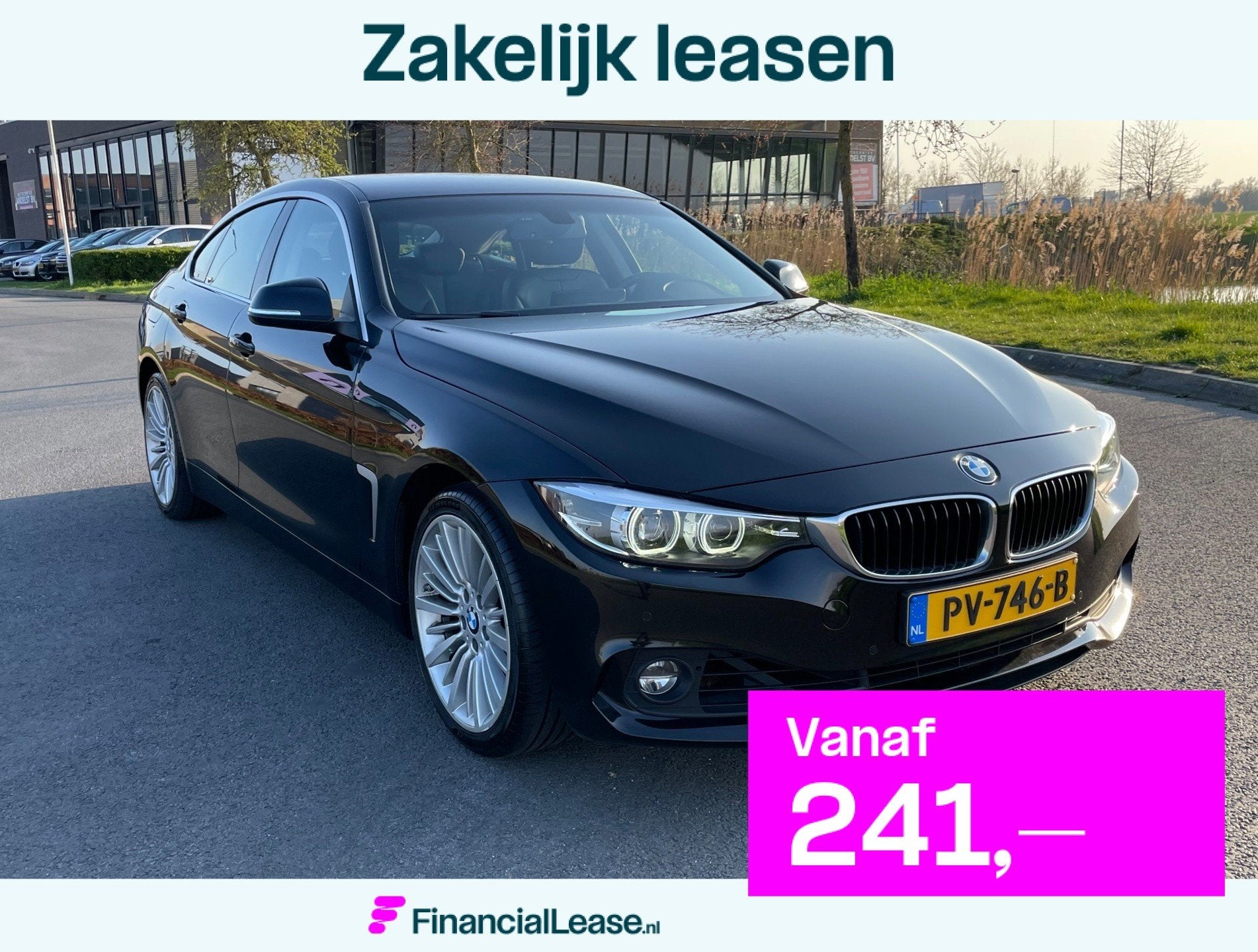 BMW 4 Serie Gran Coupé 418i High Executive Aut, 5drs, Leder, Automaat, Gebruikt, Zwart, 19 km/l