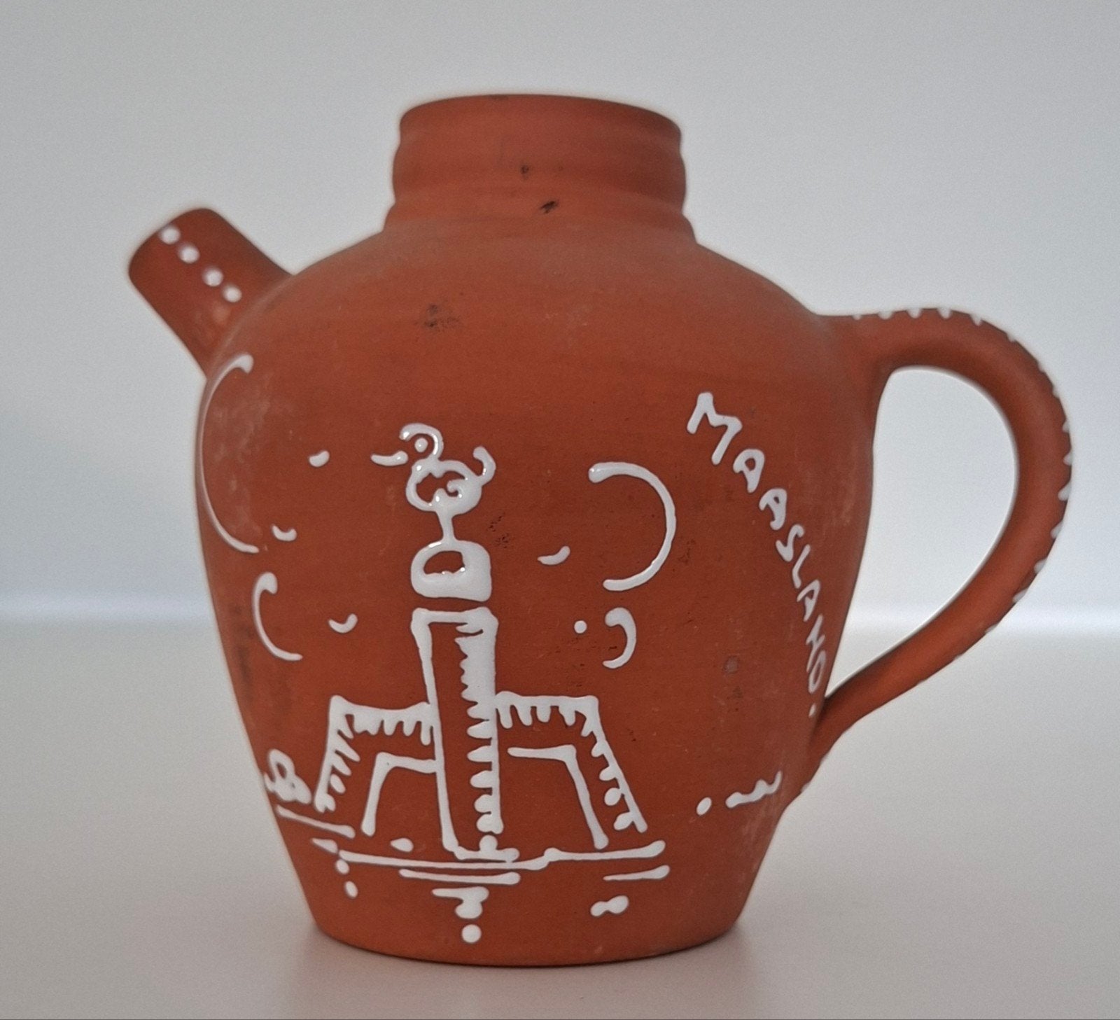 Vintage Souvenir Vaasje Maassland - Terracotta, Ophalen of Verzenden