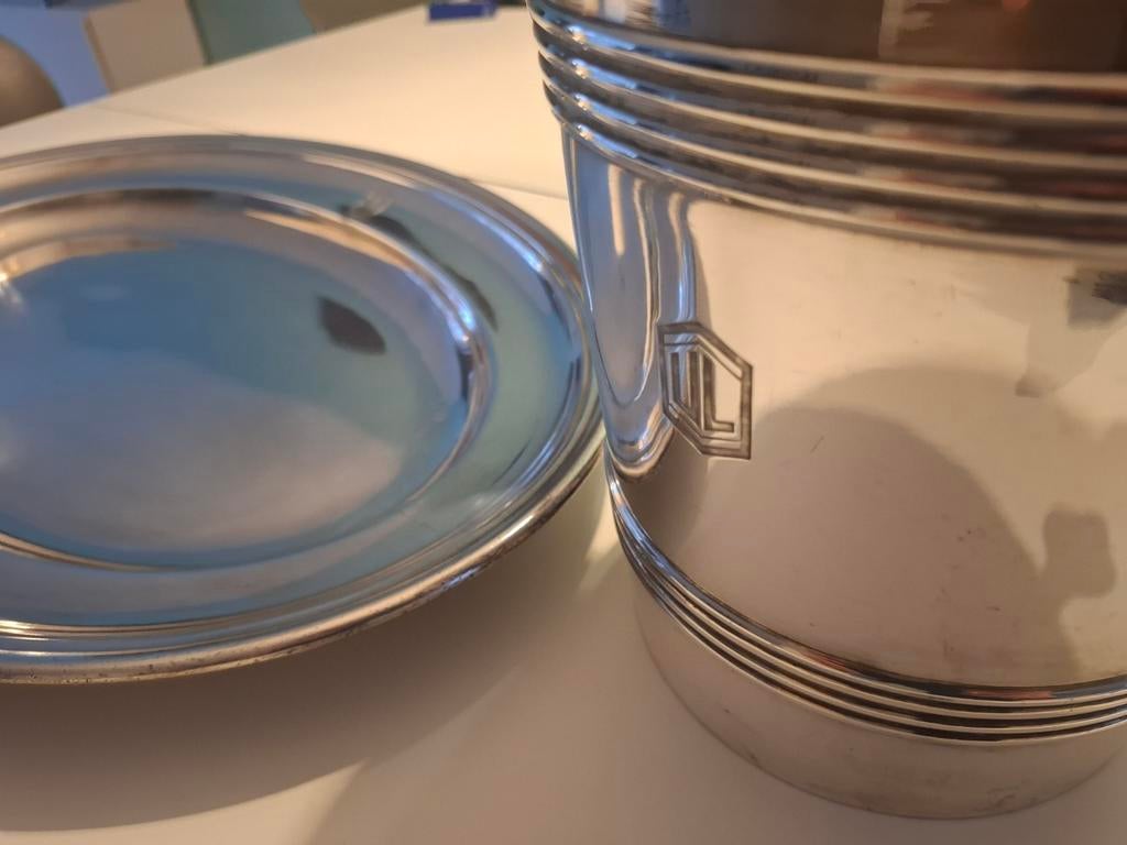 Vintage Wellner Wijn-/IJskoeler met Schaal - Art Deco Stijl, Ophalen of Verzenden