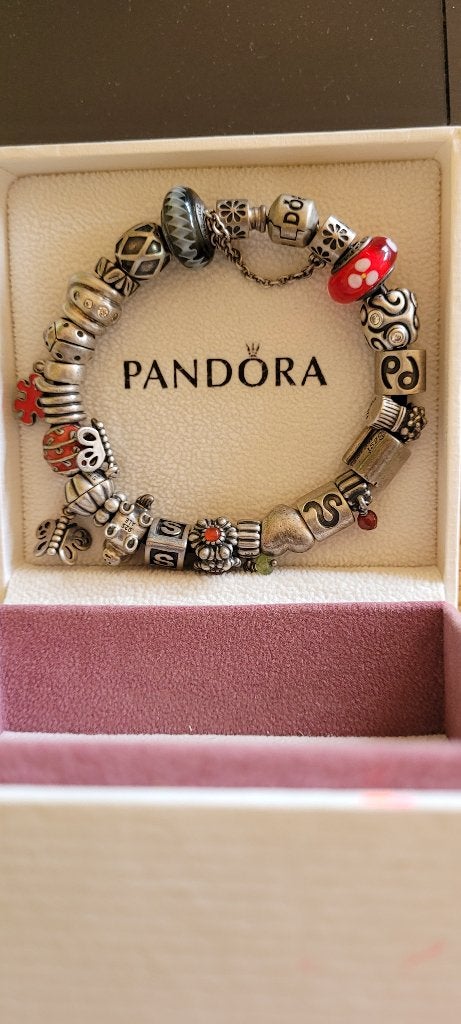 PANDORA armband, Ophalen, Met bedels of kralen, Zo goed als nieuw, Zilver