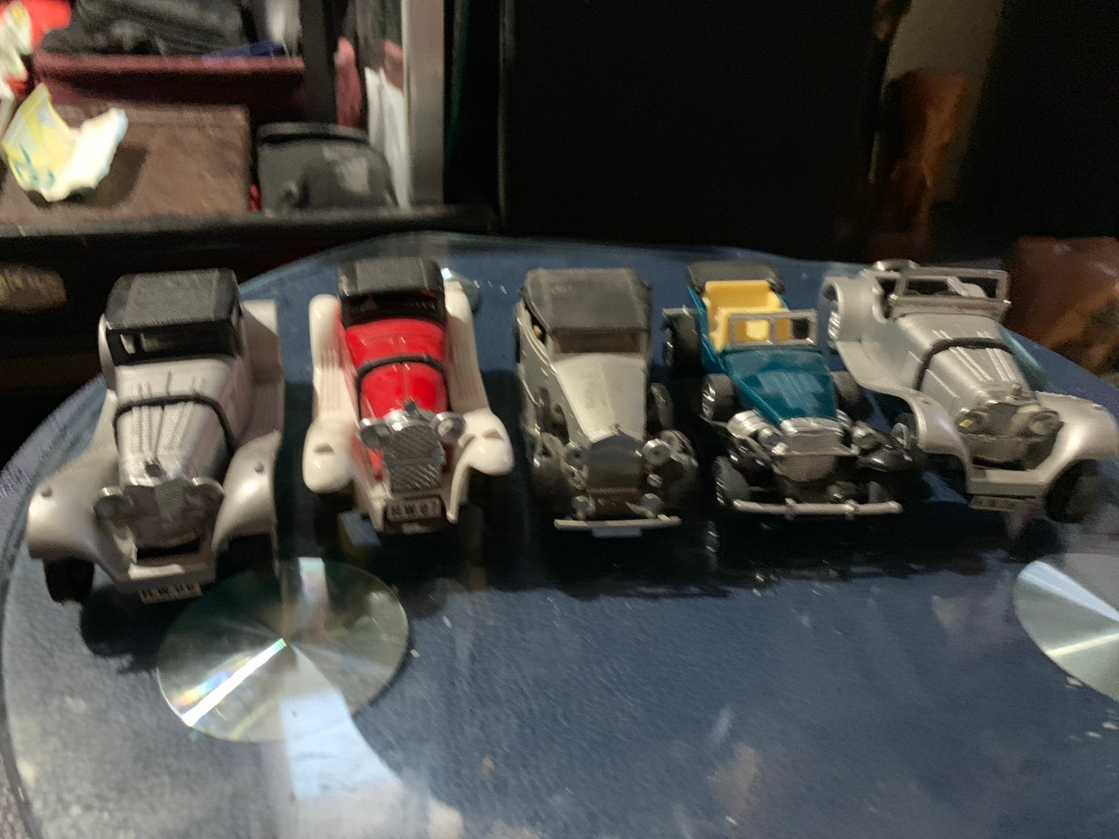 Set van 5 vintage modelauto's, Gebruikt, 1:50 of kleiner, Auto, Ophalen of Verzenden
