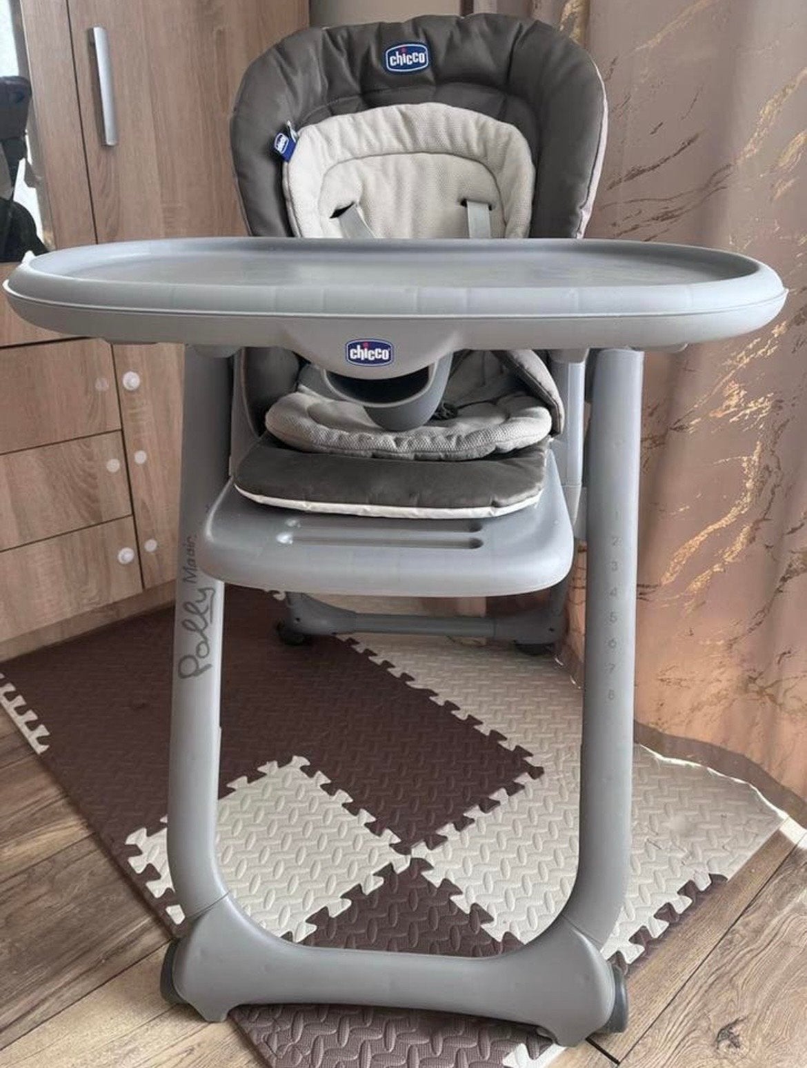 Chicco Polly Magic Recliner Kinderstoel - Grijs, Kinderen en Baby's, Kinderstoelen, Ophalen of Verzenden, Gebruikt, Overige typen