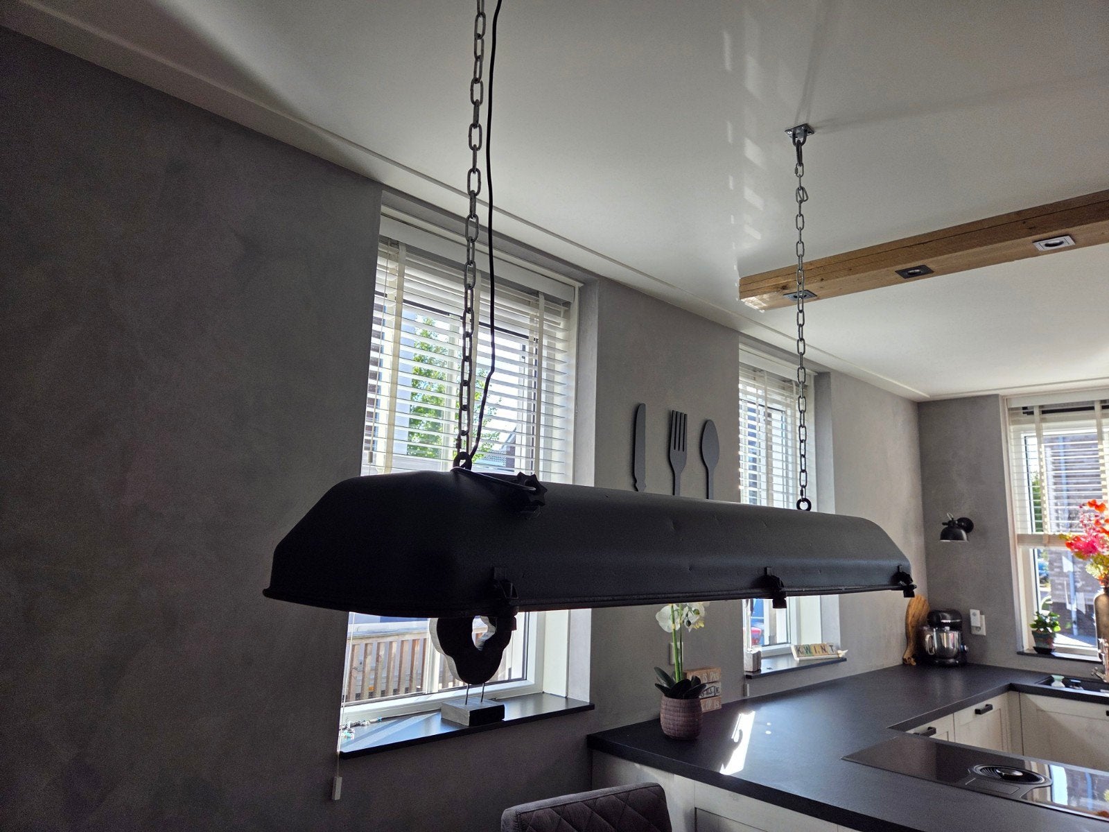 Stoere Industriële Hanglamp - Perfect voor Eettafel, Ophalen, Industrieel, Modern, E27 (groot), Zo goed als nieuw