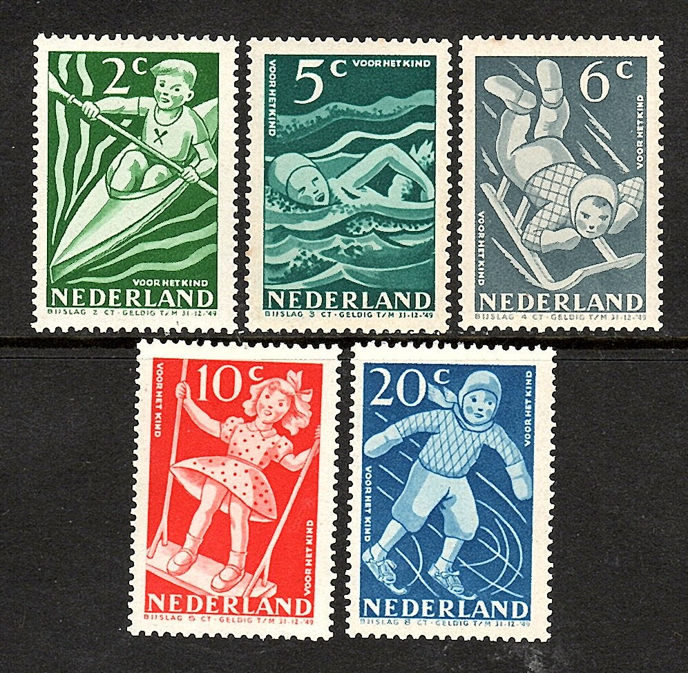 Nvph 508-512 kinderzegels 1948 postfris, Postzegels en Munten, Postzegels | Nederland, Ophalen of Verzenden, Na 1940, Postfris