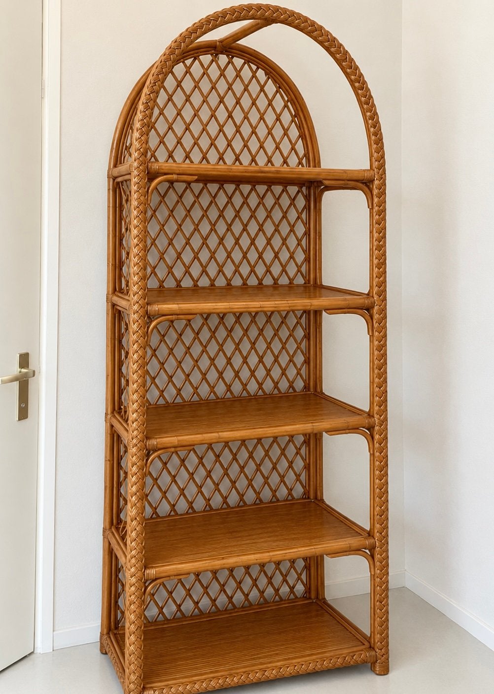 Prachtige open bamboe boogkast vintage retro, Zo goed als nieuw, Minder dan 100 cm, 25 tot 50 cm, 50 tot 100 cm