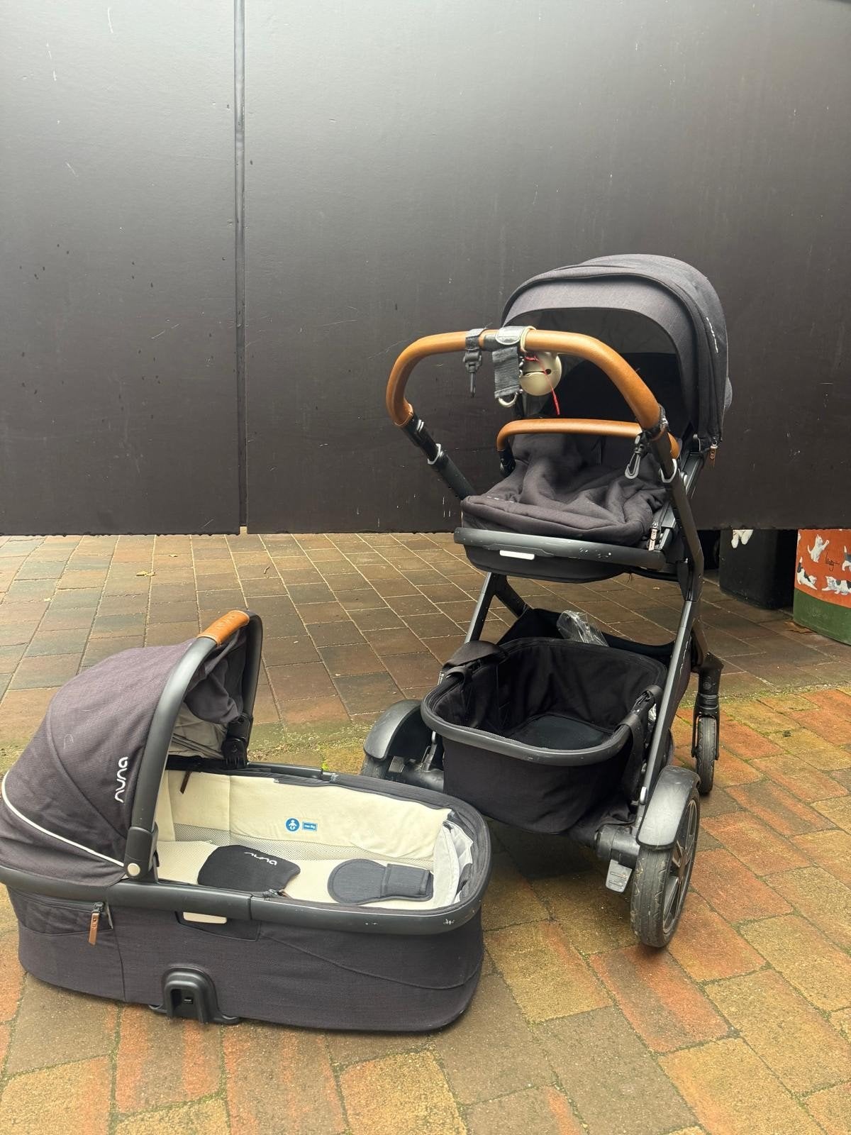 Nuna kinderwagen + reiswieg, Gebruikt, Verstelbare duwstang, Combiwagen, Ophalen
