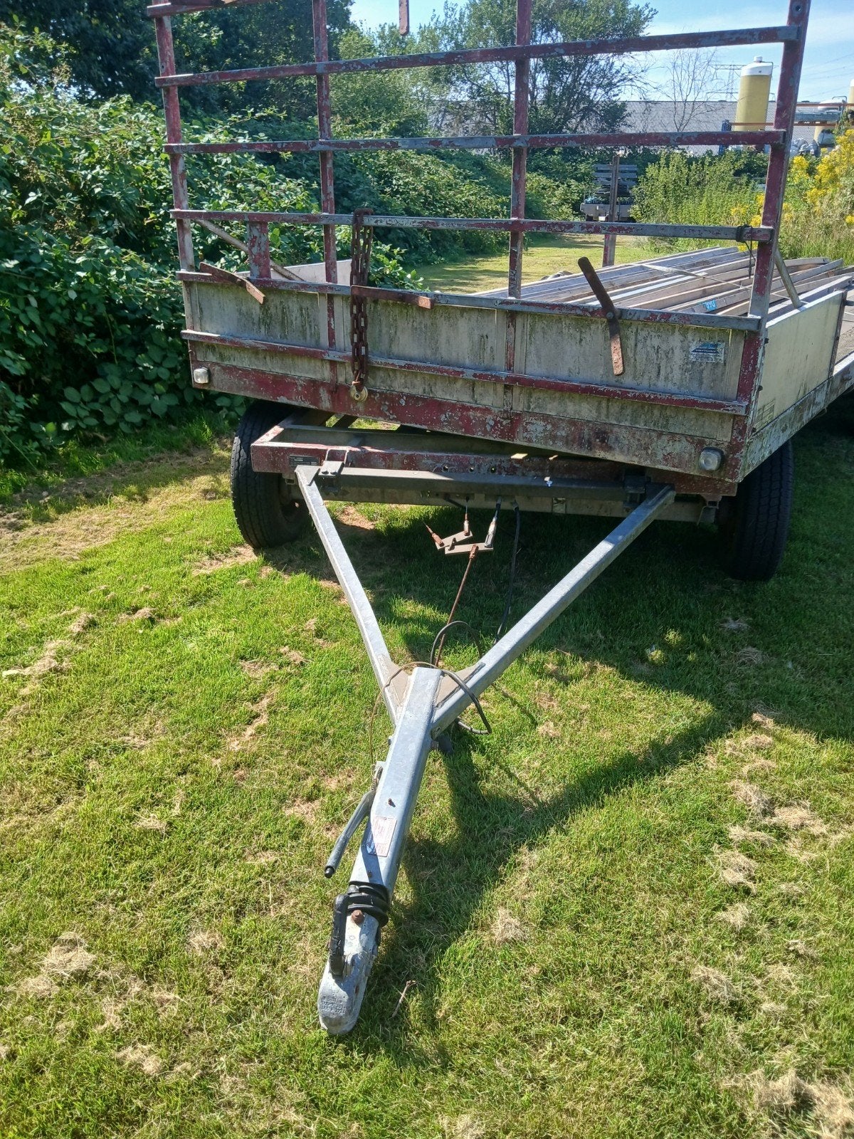 Schamel aanhanger  bak maat 500 cm lang 220 breed, Ophalen