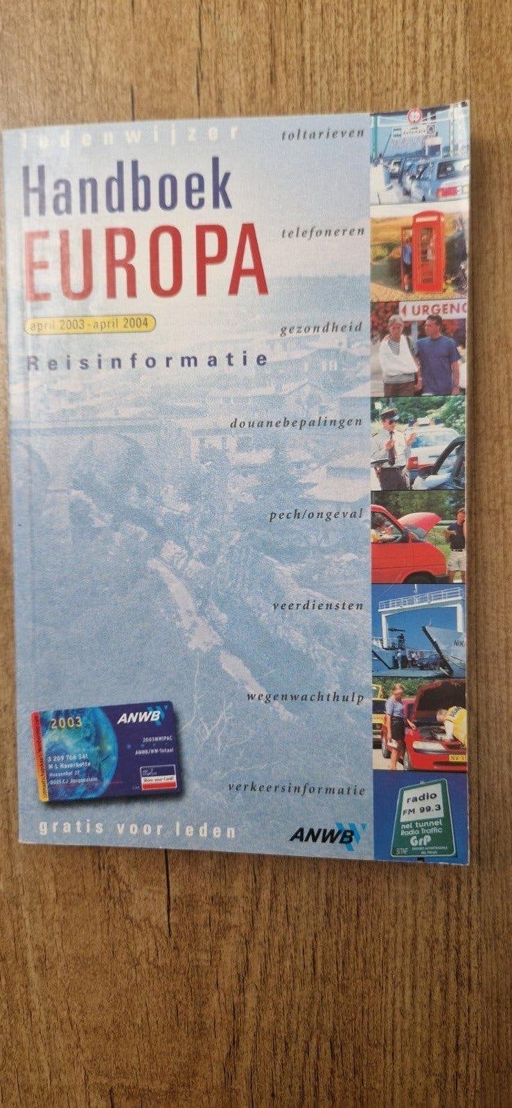 ANWB Handboek Europa Reisgids (2003-2004), ANWB, Europa, Ophalen of Verzenden, Zo goed als nieuw