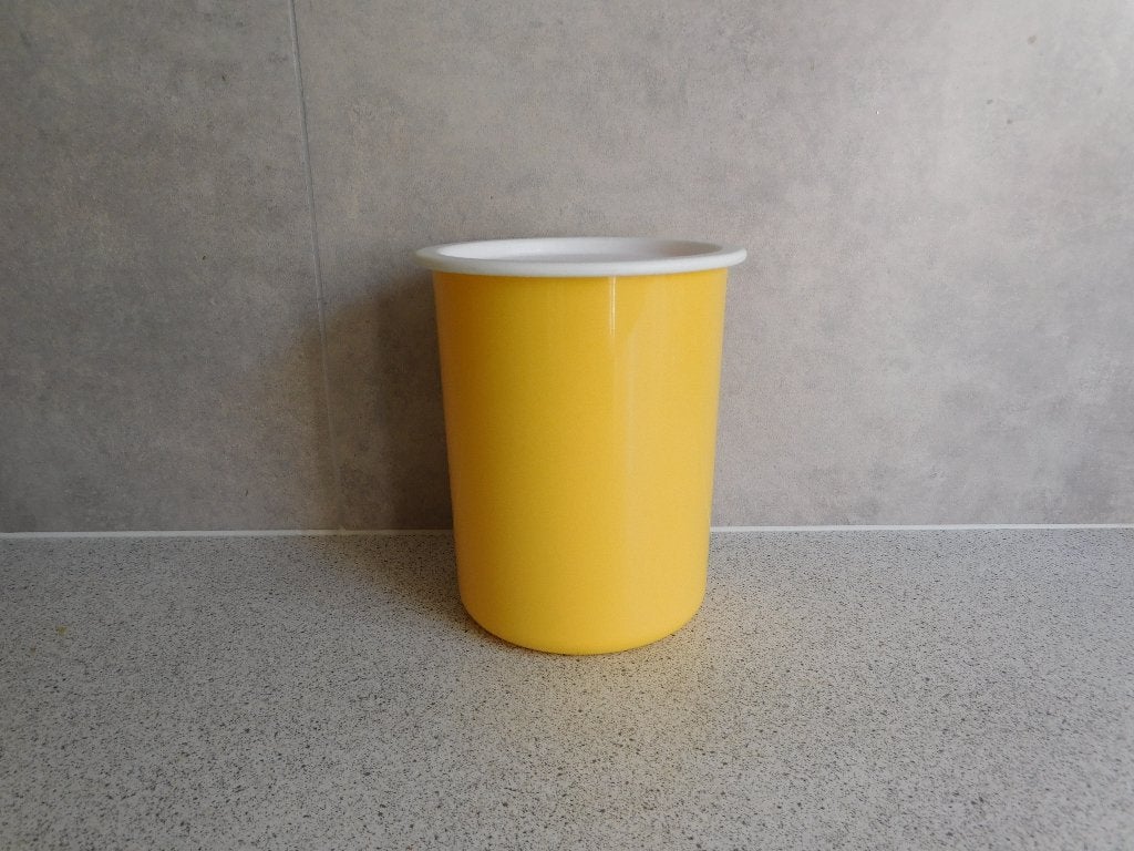 Tupperware Voorraadbus 1,25 Ltr. Geel, Ophalen of Verzenden, Zo goed als nieuw, Geel, Overige typen