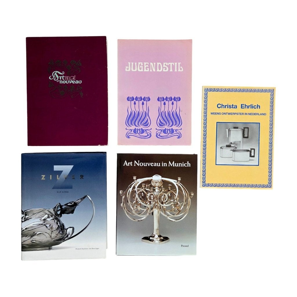 5x Art Nouveau Jugendstil Boek Zilver Design Naslagwerken, Ophalen of Verzenden, Gelezen, Overige onderwerpen