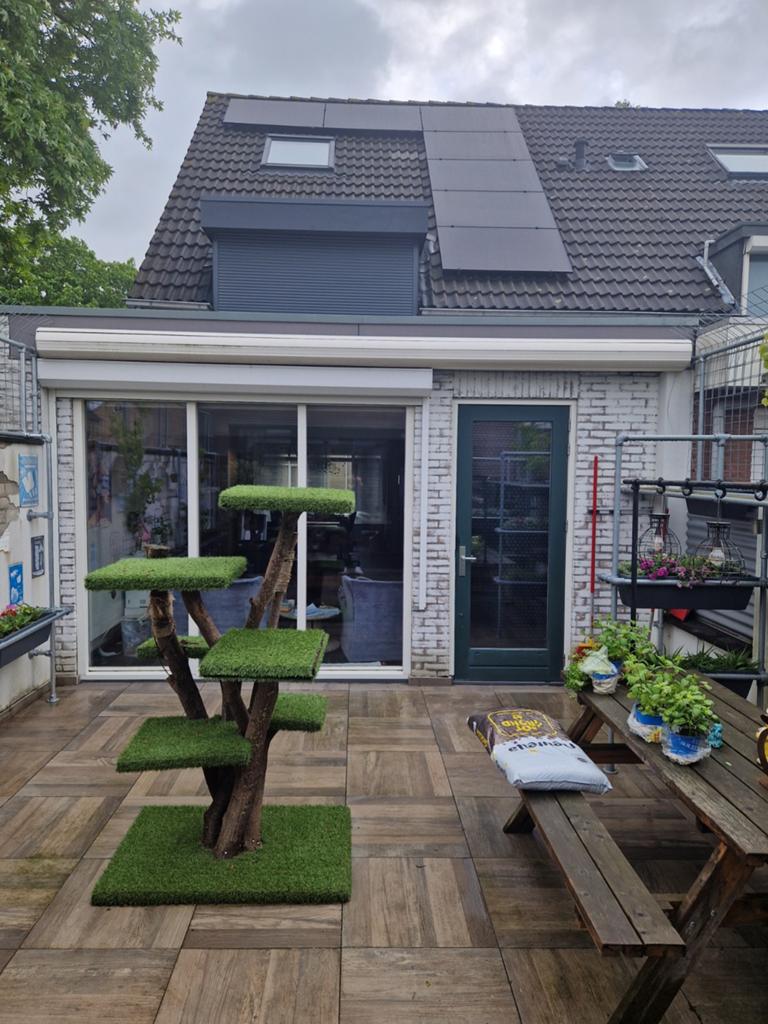 Electrisch knikarm zonnescherm 500cmx300cm, Tuin en Terras, Gebruikt, 450 cm of meer, Elektrisch, Ophalen of Verzenden