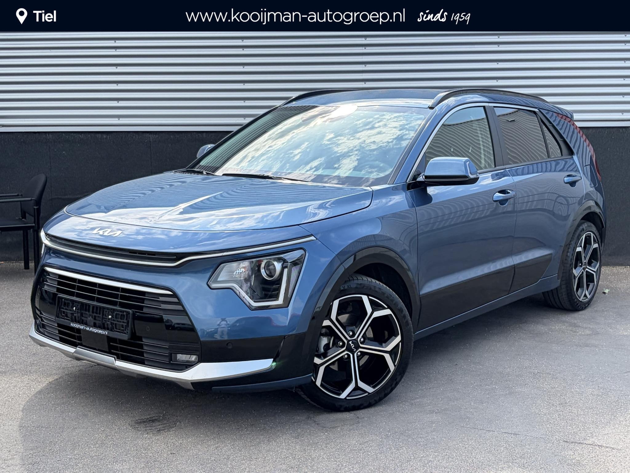 Kia Niro 1.6 GDi Hybrid DynamicLine Navigatie, 18" LMV, Acht, Gebruikt, Euro 6, Blauw, Leder en Stof