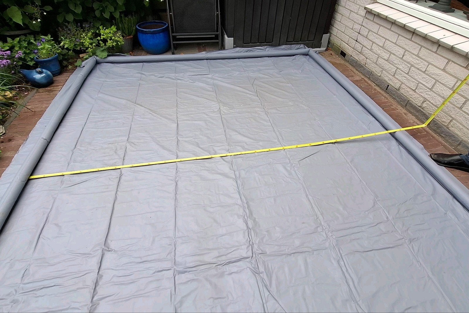 Grondzeil met opblaasbare rand  250x440, Ophalen of Verzenden, Gebruikt