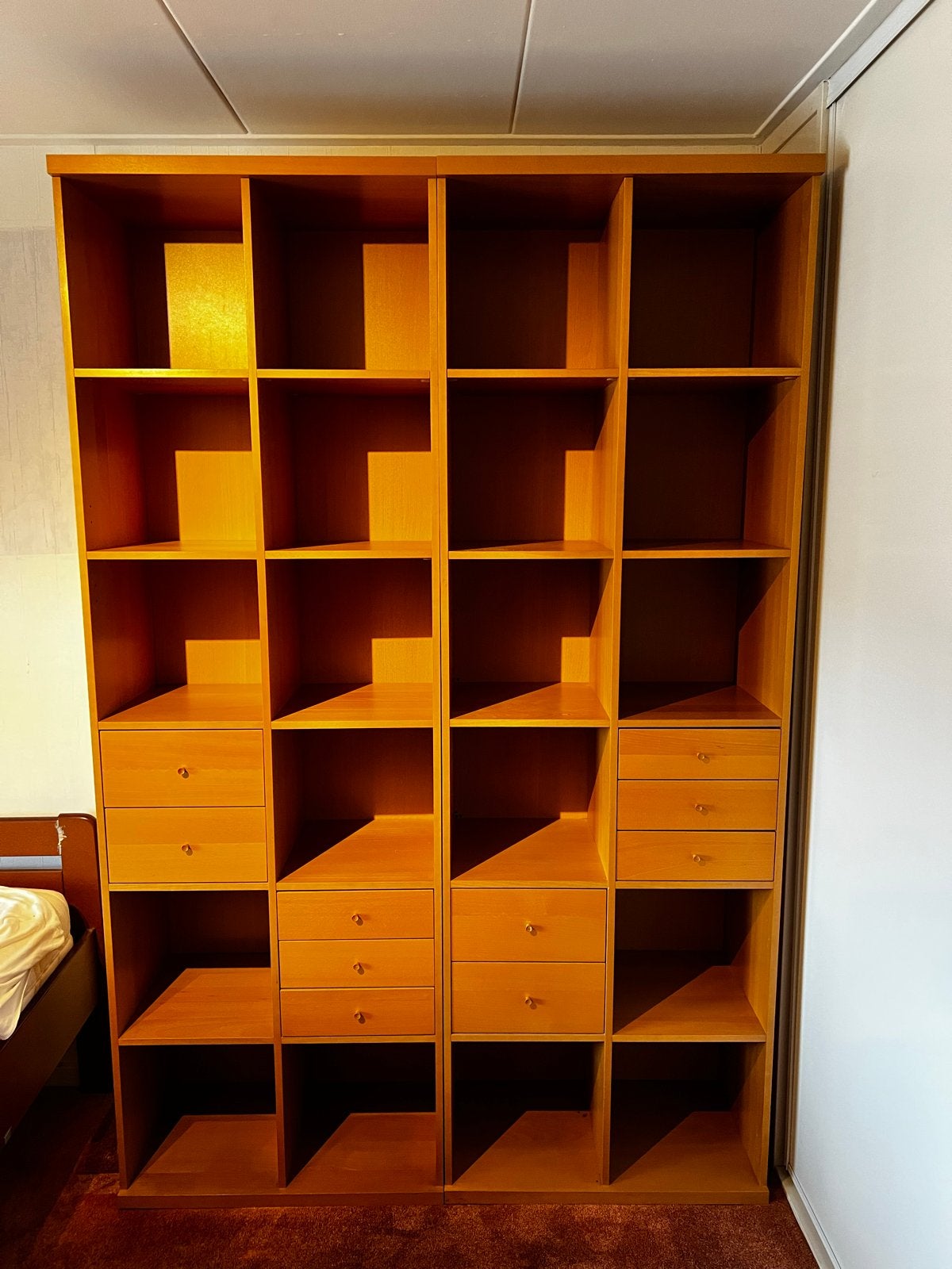 Mooie kastenwand met lades en planken - 120x60x200 cm, Gebruikt, 100 tot 150 cm, 200 cm of meer, Ophalen of Verzenden