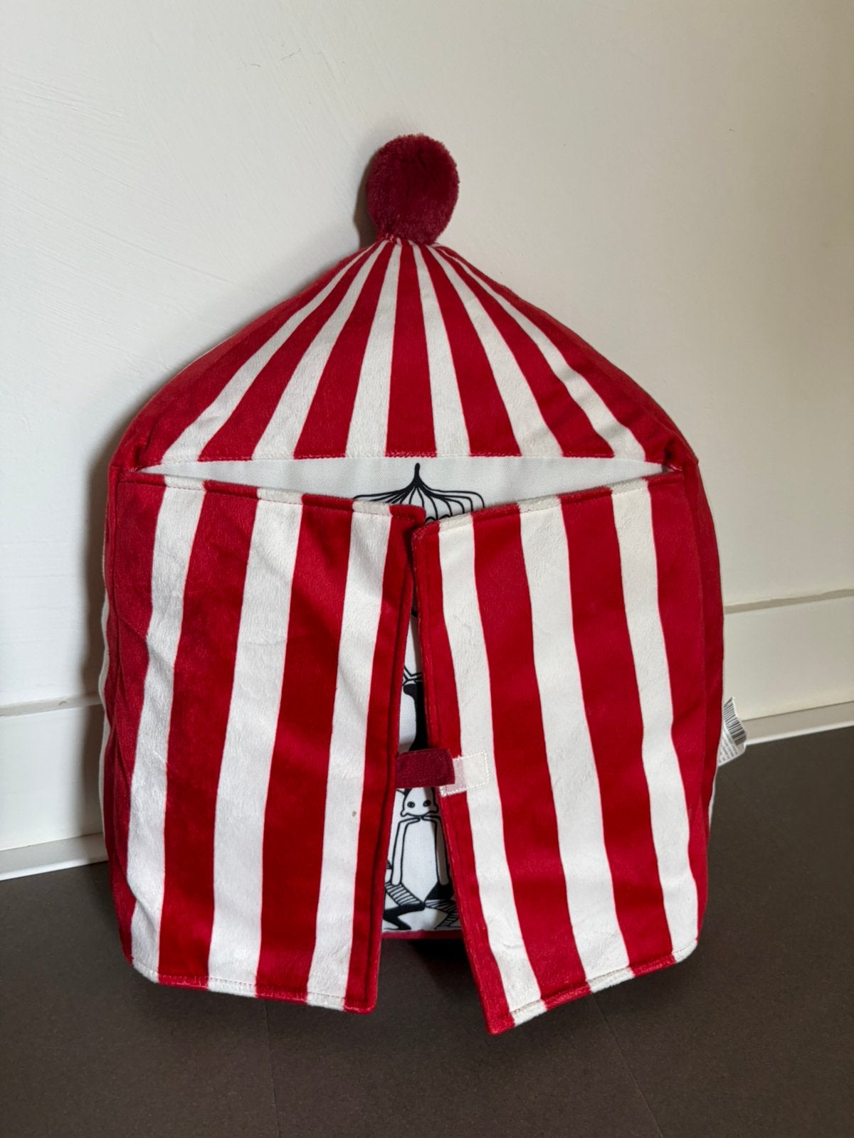BUSENKEL kussen ikea circus 48x37 cm klittenband, Ophalen of Verzenden, Zo goed als nieuw, Rood, Vierkant