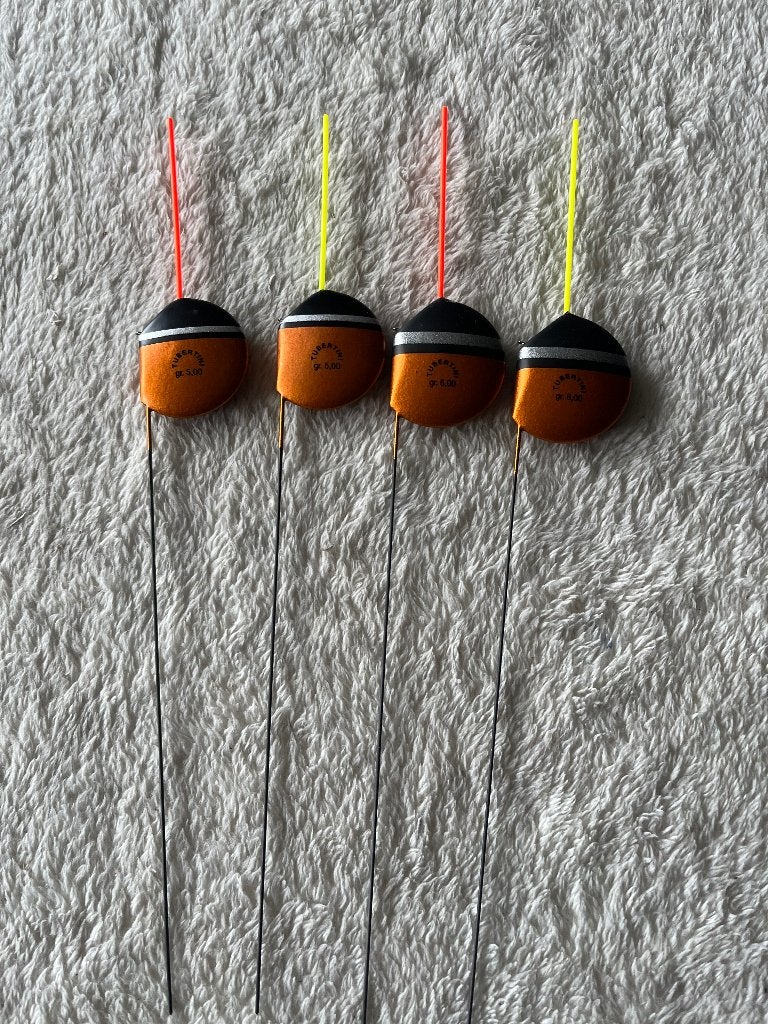 adv 182 / NIEUW serie 4 vlagdobbers TUBERTINI, Ophalen of Verzenden, Nieuw, Dobber of Lood
