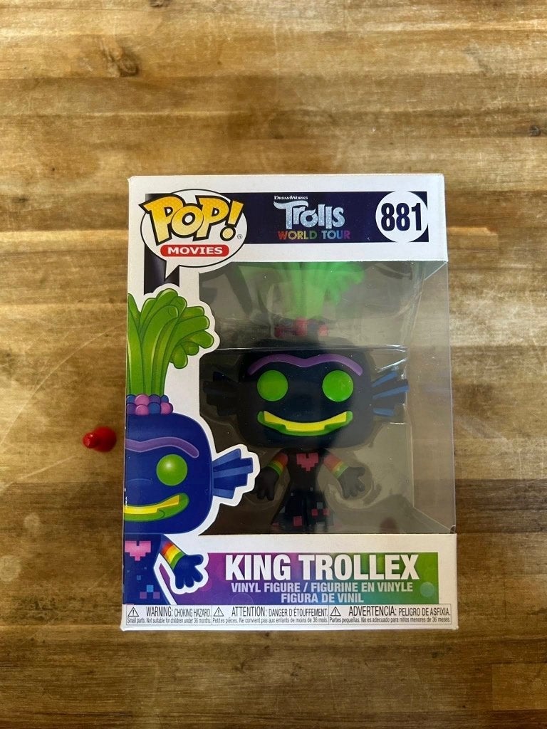 Funko Pop Movies Trolls World Tour King Trollex nr 881, Ophalen of Verzenden, Zo goed als nieuw