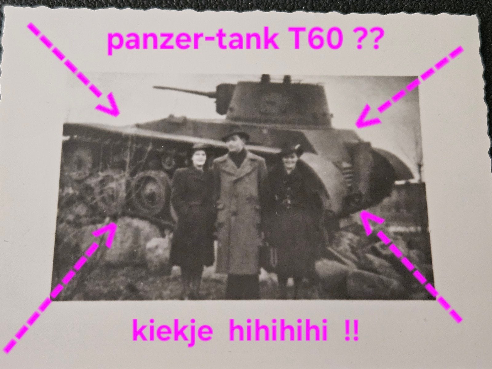 1x foto wo2 Russische panzer tank T60 aan het front kiekje, Ophalen of Verzenden, Duitsland, Foto of Poster