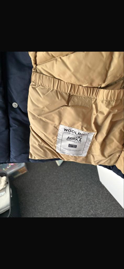 Woolrich Arctic Parka - Donkerblauw met Bontkraag, Ophalen of Verzenden, Zo goed als nieuw, Maat 46 (S) of kleiner, Blauw
