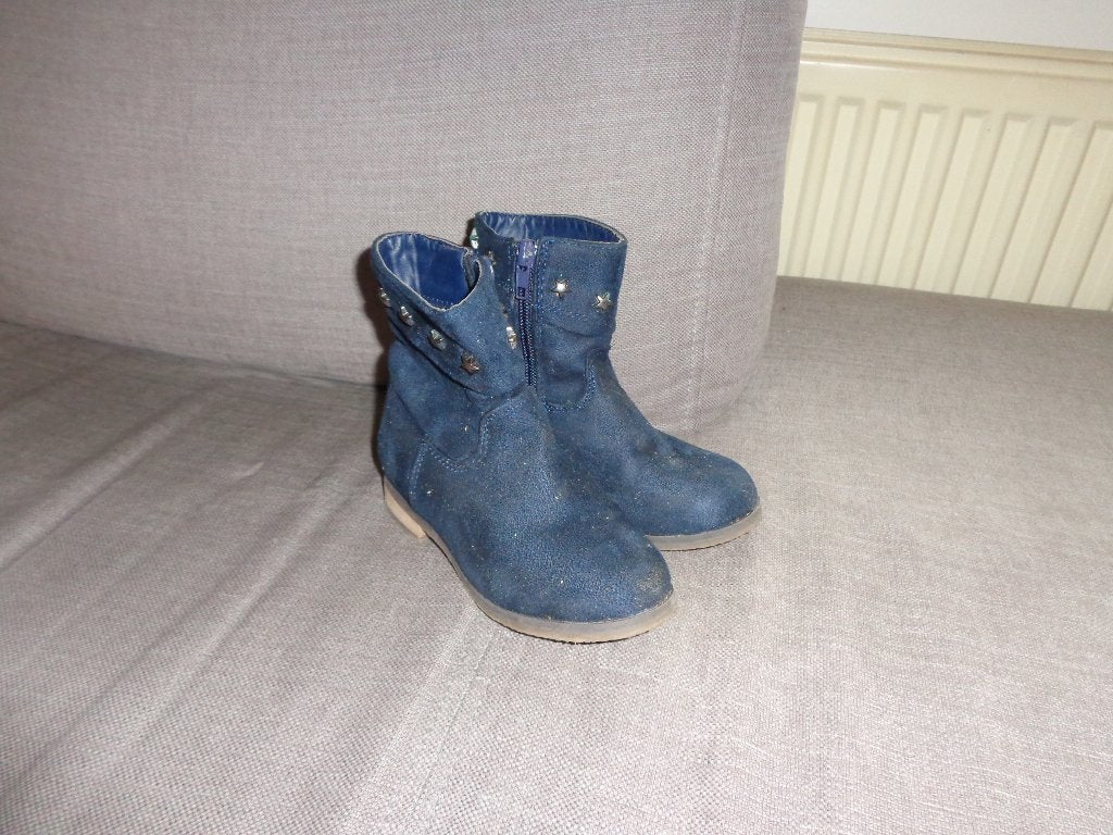 blauwe suede meisjeslaarsjes van CUPCAKE, maat 26, Gebruikt, Meisje, Ophalen of Verzenden, Laarzen