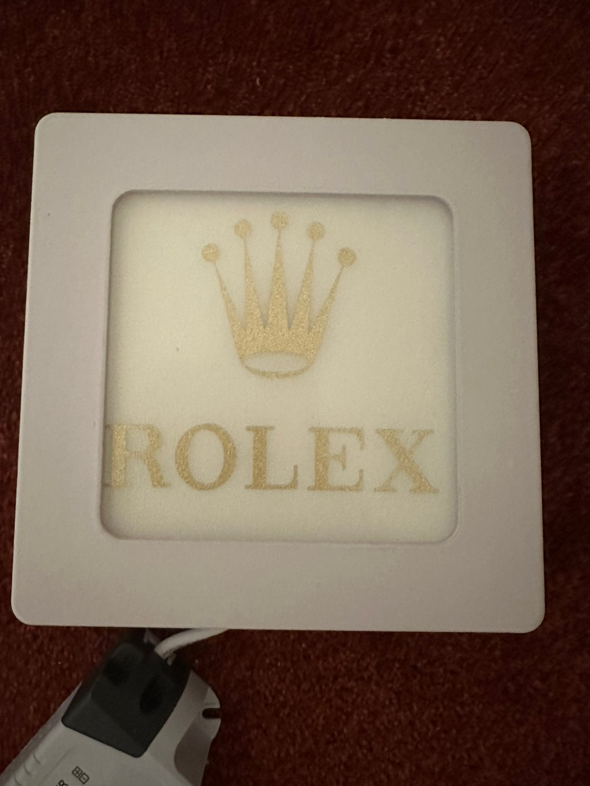 2 x witte LED lampen horloge merk Rolex, Ophalen, Nieuw