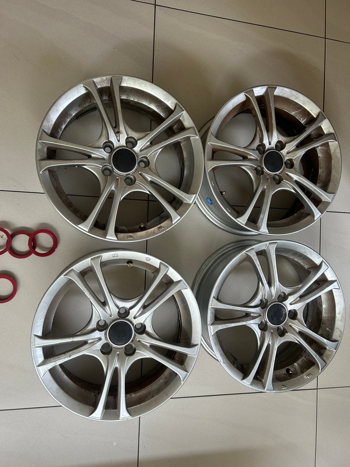 Aluminium velgen 5 x 100, Auto-onderdelen, Banden en Velgen, Ophalen, 15 inch, Velg(en), 195 mm