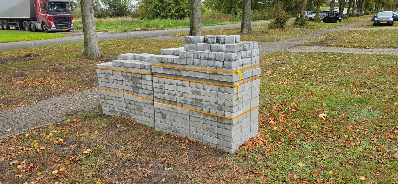 nieuwe grijze betonklinkers 7cm 20m2, Tuin en Terras, Ophalen, Klinkers, Nieuw, 10 m² of meer