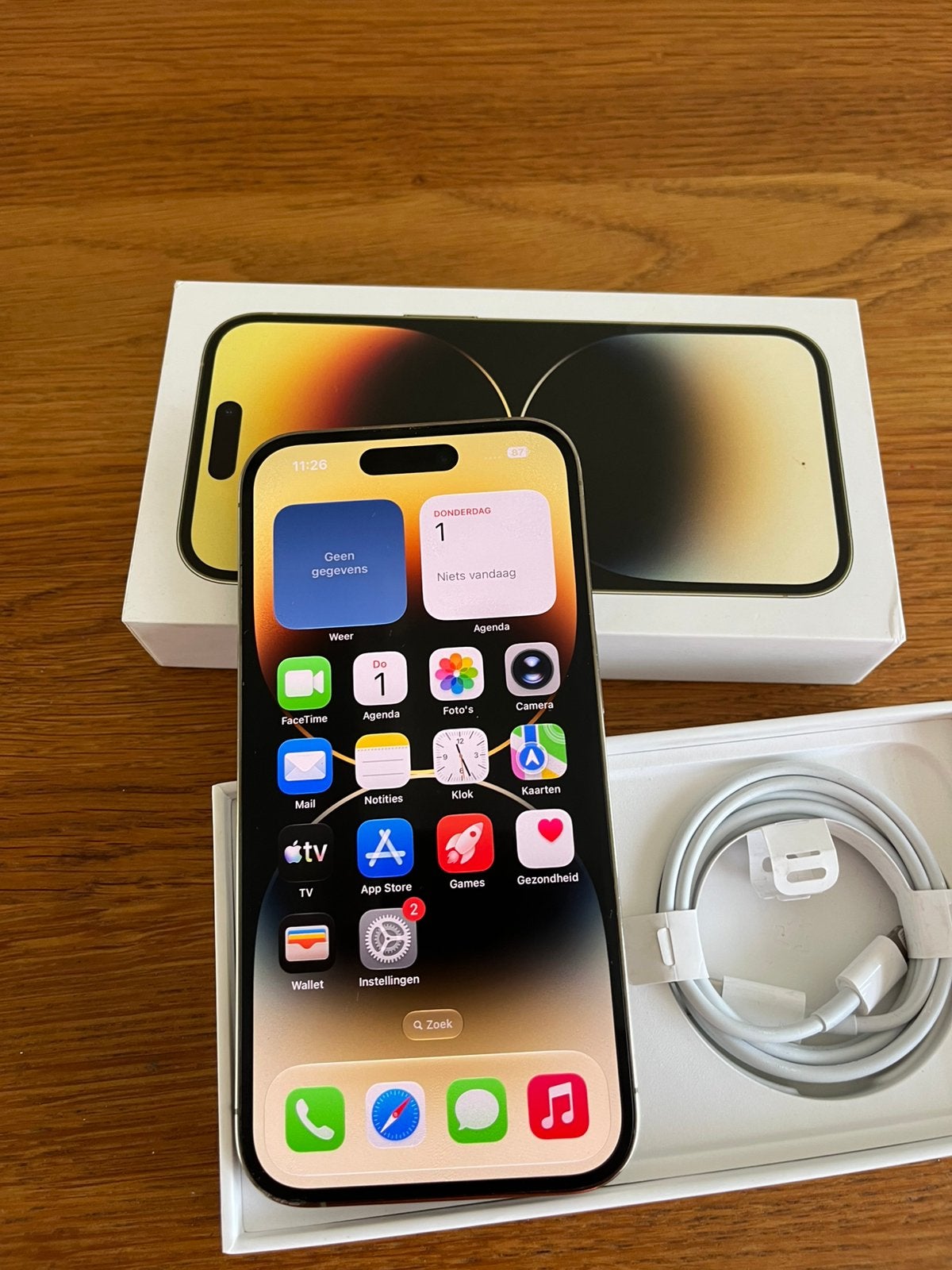 Iphone. 14 pro. 128 gb, Ophalen, Zo goed als nieuw, Zilver, 128 GB