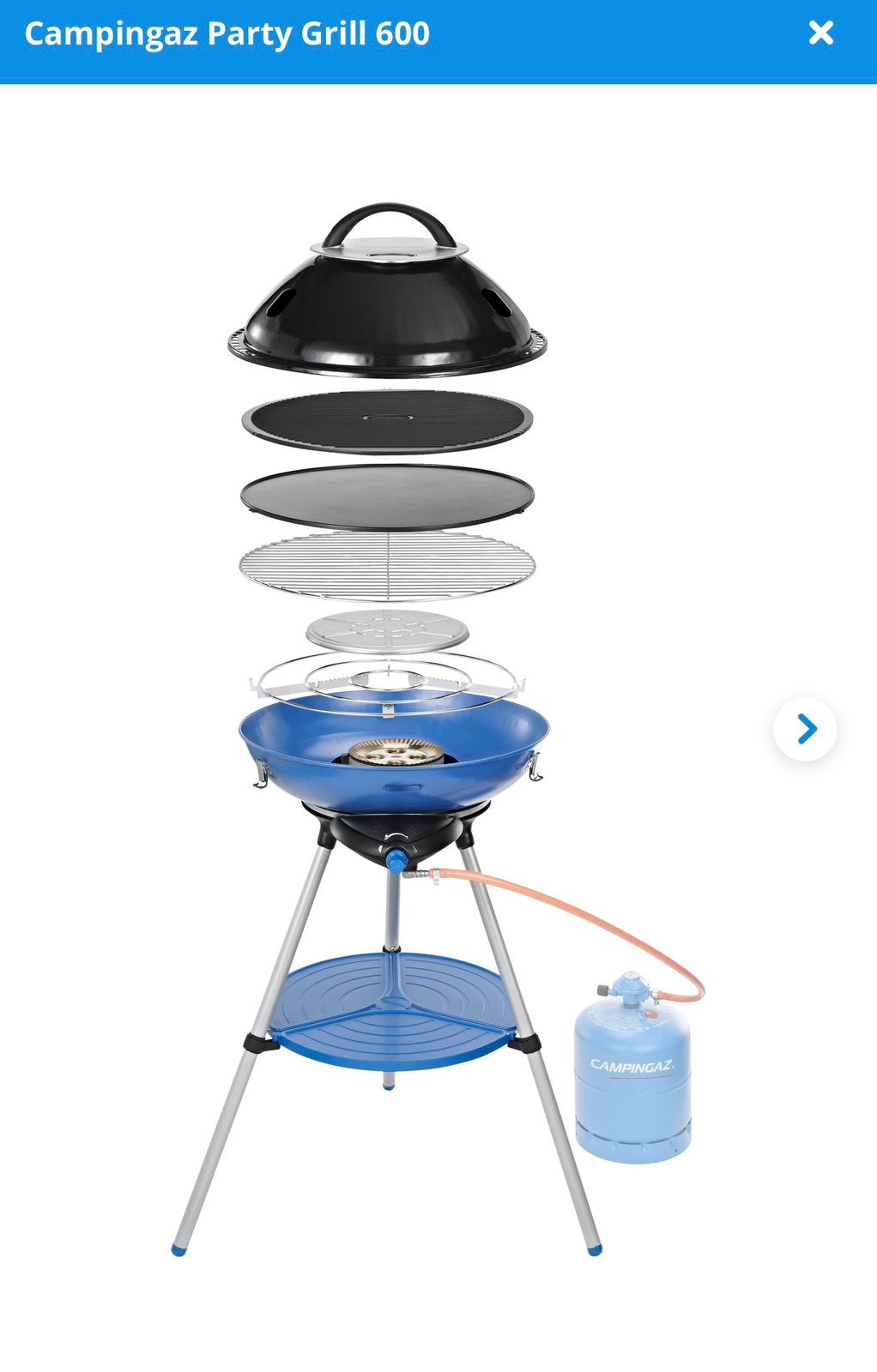 Campingaz (skottelbraai), Ophalen, Zo goed als nieuw