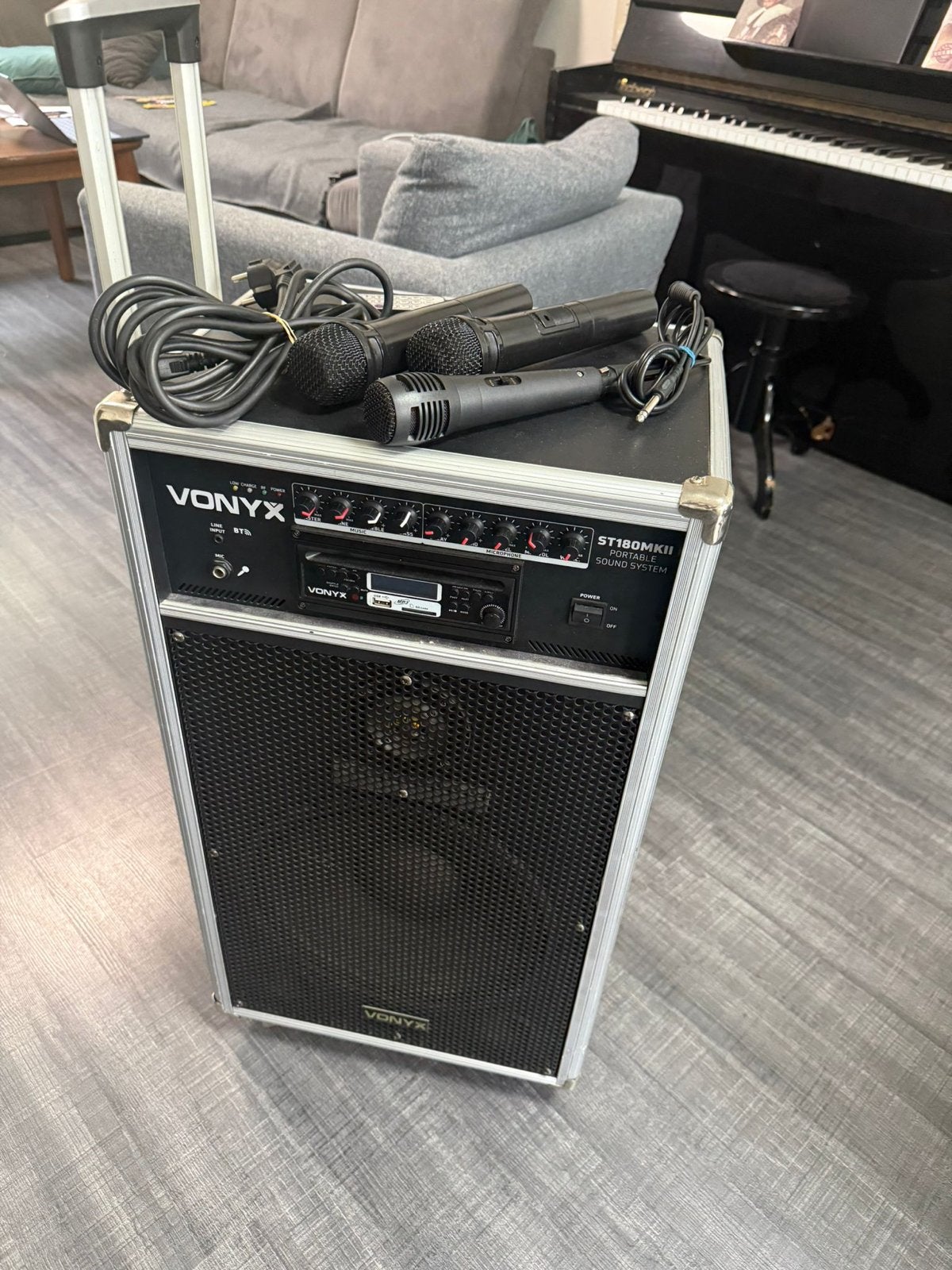Vonyx ST180MKII Draagbaar Geluidssysteem met Microfoons, Ophalen of Verzenden, Zo goed als nieuw