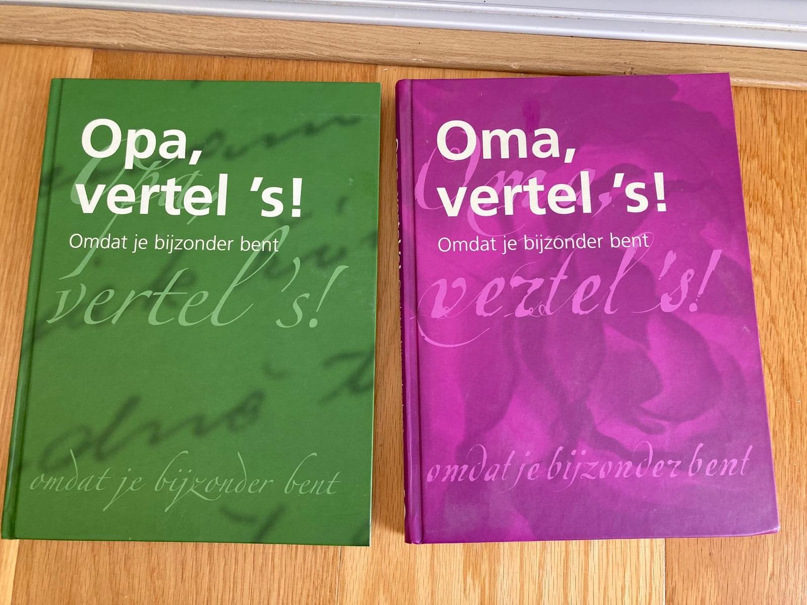 Opa, vertel 's! & Oma, vertel 's! invulboeken set, Boeken, Ophalen, Nieuw, Elma van Vliet, Nederland