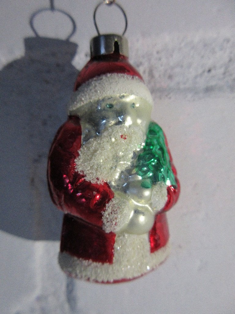 Antieke rode kerstman kerstbal, Diversen, Ophalen of Verzenden, Gebruikt